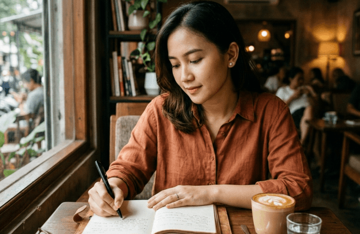 Journaling di Coffee Shop: 15 Pertanyaan yang Bikin Lebih Kenal Dirimu